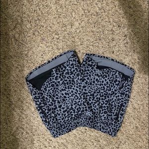 Cheetah print athletic shorts